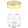 Beauticom 7 Gram / 7 ML (Quantity: 24 Pieces) Thick Wall Round Leak Proof Clear Acrylic Jars with GOLD Lids for Beauty, Cream, Cosmetics, Salves, Scrubs