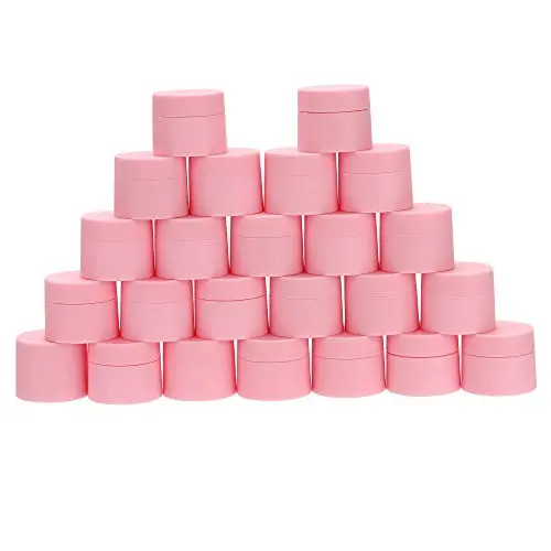 FAYERXL 5g Pink Kosmetikbehälter, 24 Stück Mini-Behälter für Kosmetikproben, DIY-Behälter mit Deckeln