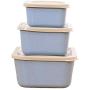 WANGLX ST Storage Tank Three-Piece Plastic Sealed Cans Grain Storage Box Kitchen Food Storage Jar for Serving Tea, Coffee, Spice,Flour, Sugar, Cereals, Leakproof and More