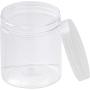 Slime Jars With Lids - Plastic Storage Jars - 10-Pack Slime Jars with Screw-on Lids and 10 Labels, Refillable Round Container Organizer for Craft, Part, Cosmetic, Body Scrub, Accessory, Food, 8 OZ