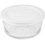 1 Cup Glass Food Storage with White Lid 4 Pack