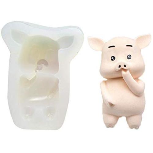 JUSTDOLIFE Cake Mold Cute Pig Food Grade Silicone Multi-purpose DIY Baking Mold Soap Mold