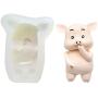 JUSTDOLIFE Cake Mold Cute Pig Food Grade Silicone Multi-purpose DIY Baking Mold Soap Mold