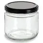 Bouteilles en verre Nakpunar 12 oz à large ouverture avec couvercles noirs - Lot de 12 - Style Salsa - Fabriqué aux États-Unis