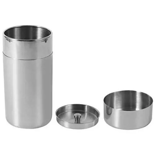 Edelstahl Tee-Tüten Dose Behälter Lebensmittelbehälter für Küche Haushalt Tee Kaffee Zucker Aufbewahrung (L)