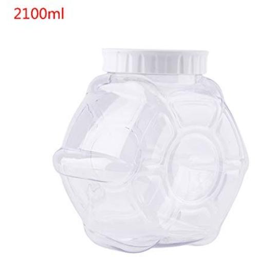 0.66gallons/2100ml Plastic Food Container Seal Pot For Tea Coffee Candy Cereals Snacks Cookie Canister Jars