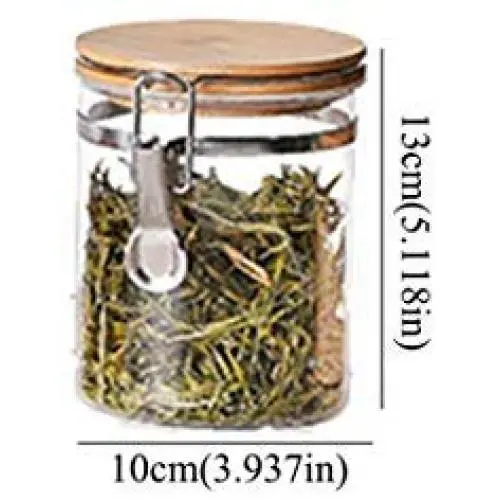 Glaskaraffen mit Deckel für Gewürze, Süßwaren, Lebensmittel, Zubehör, Tee, Kaffee, Zucker – Verschlussbehälter, 151 lb (600 ml)