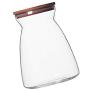 Grain Canister Food Sealed Storage Container Clear Plastic Glass Jar For Loose Tea Coffee Bean Sugar Salt 1100/700Ml,Glass 700Ml