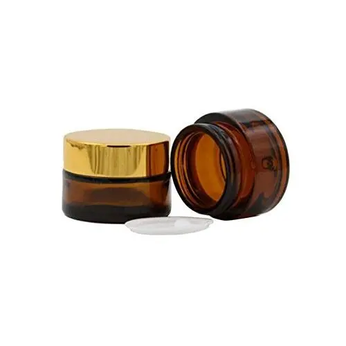 2 Pièces Flacons en Verre Ambre Remplissables de 20ml/30ml/50ml avec Couvercle Doré et Garnissage Intérieur pour DIY Cosmétiques, Huiles Essentielles, Crèmes (50ml / 1.67oz) 2 Pièces Flacons en Verre Ambre Remplissables de 20ml/30ml/50ml avec Couvercle Doré et Garnissage Intérieur pour DIY Cosmétiques, Huiles Essentielles, Crèmes (50ml / 1.67oz)