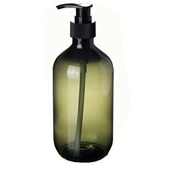 ASTRQLE 1PC 500ml 16.7oz Empty Plastic Refillable Makeup Cosmetic Lotion Dispenser Pump Bottle Container for Liquid Cream Soap Bath Shower Shampoo Toiletries (Green)