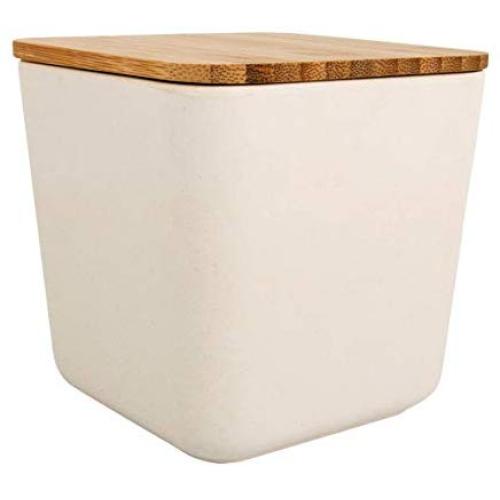 Rayher 46431000 Bamboo Storage, Square, 700ml, 11x11x11cm, Box 1pc, Natural