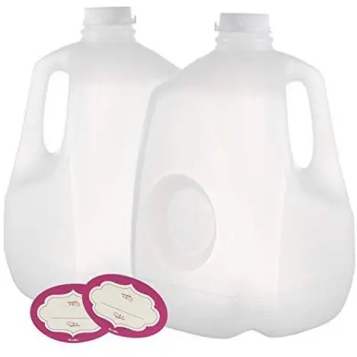 Lot de 2 Bouteilles Plastiques de 1 Gallon ? Bouteilles de Lait de 128 Oz ? Bouteille d'Eau Naturelle Grande Vide ? Bouchons Tampons Anti-Fausse ? Sans BPA - Sûre Alimentation Lot de 2 Bouteilles Plastiques de 1 Gallon ? Bouteilles de Lait de 128 Oz ? Bouteille d'Eau Naturelle Grande Vide ? Bouchons Tampons Anti-Fausse ? Sans BPA - Sûre Alimentation