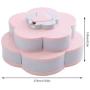 Bloom Rotating Snack Box Flower Design Candy Food Storage Box Jewelry Organizer 10-Compartment - BPA Free - Freezer and Dishwasher Safe????? (Pink)