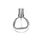 1PC 25ml/0.84oz Upscale Empty Refillable Round Clear Glass Fine Mist Sprayer Bottle Perfume Atomizer Cosmetic Dispenser Container Storage Jar Pot Holder For Fragrance Cologne Toner Emollient Water