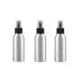 3er Set (100ml/3,4oz) Silberne leere Aluminium-Sprühflaschen mit feinem Nebel, Drücksprühkopf, wiederbefüllbar, tragbar, Sprühflaschen für Parfüm, Toner, Feuchtigkeitscreme, Wasser