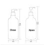 2PCS 500ML /17 oz BPA Free Amber Plastic Empty Large Pump Bottles Dispenser Jars Container For Bathroom Body Wash Lotion Soap Cream Shower Liquid Cosmetic Foundations