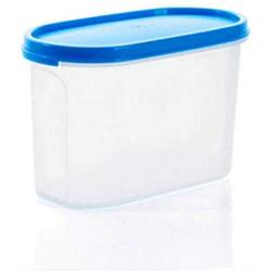 Kitchen Food Storage Jar Airtight Food Storage Kitchen Glass Jar Moisture-Proof Home Multi-Purpose Jam Bottle Cruet Plastic Oval Storage Tank With Lid, Blue