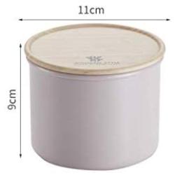 Food Storage Jar, Plastic Kitchen Canisters with Airtight Seal Bamboo Lid, Food Storage Canister for Tea, Coffee Bean, Spice, Sugar, Flour 500ml/ 800ml/ 1200ml (Pink and White)