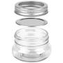 Mini Mason Jars Round 4 oz - Small Canning Glass Jars with Lids - 16 Pack Cute Jars with 40 Labels & Chalk Marker, Clear Containers for your Candy, Jelly, Overnight Oats, Yogurt, Honey & Baby Food