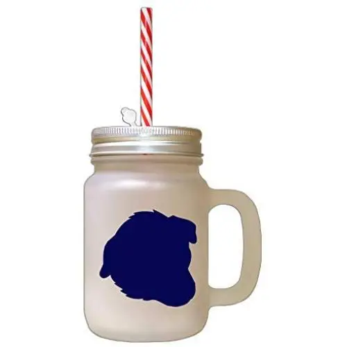 Silhouette d'un Chien Shepard Walsh de la Marine, en verre de pot en verre sablé avec paille. Silhouette d'un Chien Shepard Walsh de la Marine, en verre de pot en verre sablé avec paille.
