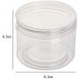 Renxinu 4PCS 300ML Clear Plastic Storage Jars Kitchen Sealant Storage Containers Canisters Pots Screw Top