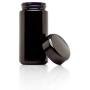 Infinity Jars 100 ml (3.3 fl oz) 3-Pack Tall Black Ultraviolet Refillable Empty Glass Screw Top Jar