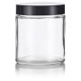 Klar Glas Straight-Sided Jar - 4 oz / 120 ml (6er Pack) + Spatel und Etiketten