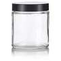 Clear Thick Glass Straight Sided Jar - 4 oz / 120 ml (6 pack) + Spatulas and Labels