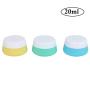 Pack Of 3 Silicone Travel Makeup Containers Leakproof Cream Jars Cosmetic Containers With Sealed Lids Squeezable Toiletry Case For Shampoo,lotion,conditioner(20ml/0.67oz)