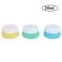 Pack Of 3 Silicone Travel Makeup Containers Leakproof Cream Jars Cosmetic Containers With Sealed Lids Squeezable Toiletry Case For Shampoo,lotion,conditioner(20ml/0.67oz)