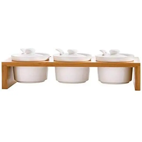 Bouteille de Condiment/Récipient de Conservation Alimentaire en Céramique avec Bouchon en Bambou – Design Moderne Blanc – Canister de Conservation pour Thé, Café, Épices, etc. Bouteille de Condiment/Récipient de Conservation Alimentaire en Céramique avec Bouchon en Bambou – Design Moderne Blanc – Canister de Conservation pour Thé, Café, Épices, etc.