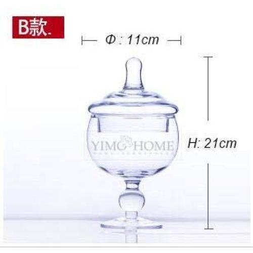 | Storage Bottles & Jars | High|Foot Glass Bottle Flower tea Storage food Bottles and jars for storage candy cans storage Bottles Transparent Glass jars | by HUDITOOLS | 1 PCs