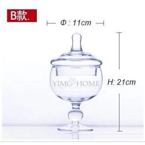 | Storage Bottles & Jars | High|Foot Glass Bottle Flower tea Storage food Bottles and jars for storage candy cans storage Bottles Transparent Glass jars | by HUDITOOLS | 1 PCs