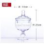 | Storage Bottles & Jars | High|Foot Glass Bottle Flower tea Storage food Bottles and jars for storage candy cans storage Bottles Transparent Glass jars | by HUDITOOLS | 1 PCs