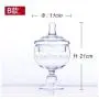 | Storage Bottles & Jars | High|Foot Glass Bottle Flower tea Storage food Bottles and jars for storage candy cans storage Bottles Transparent Glass jars | by HUDITOOLS | 1 PCs