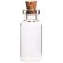 4Pcs 1840MM 5ML Glass Bottles Wishing Floating Bottle Empty Sample Storage Jars with Cork Stoppers - Transparent