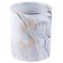 Nordic Style Marble Storage Tank Ceramic Jar Cosmetic Brush Pen Holder Knife Fork Storage Holder Home Office Kitchen Organizer,2