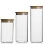 Food Storage Glass Jar No Lead Kitchen Storage Bottles Sealed Cans with Cover Large Capacity Candy Glass Jars Tea Box,6.5x8cm