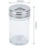 Glas Gewürzflaschen-Set, 6 Stück à 90 ml mit Schüttelverschlüssen, ideal zum Lagern von Gewürzen und Kräutern.  Einstellbarer Edelstahl-Tropferaufsatz für präzises Dosieren.
