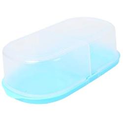 SONGLIN Simple Multi-Function Double Grid Storage Box Vagetables Fruit Food Pantry Storage Box Kitchen Accessories,Blue