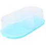 SONGLIN Simple Multi-Function Double Grid Storage Box Vagetables Fruit Food Pantry Storage Box Kitchen Accessories,Blue