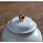 Traditionelle chinesische Keramik Teebehälter mit luftdichter Deckel, perfekte Geschenkgefäße für Tee, Kaffee, Kräuter, Gewürze, Zucker (Blau)
