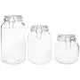 AK Energy 5er Set Klare Clip-Top Luftdichte Glas Mason Gläser 10 Etiketten Chalk Sticker Pasta Trockenlebensmittel