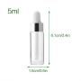 Enslz 5ML Dropper Bottles Empty Refillable Transparent Glass Essential Oil Bottles Perfume Cosmetic Liquid Aromatherapy Lotion Sample Storage Containers Vials Eye Dropper Dispenser, (Set of 15) (5ml)