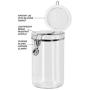 Oggi  Clear Acrylic Canister with Locking Clamp,Capacity; 400ml, 550m, 750ml, 950ml