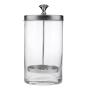 Baoblaze Clear Portable Barber Salon Manicurist Tool Sanitizing Disinfecting Glass Jar Durable - S