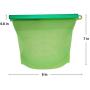 Silicone Food Bag, Food Grade Reusable Silicone Food Storage bag for Versatile Preservation Bag Container for Fruits Vegetables Meat (4 pack)