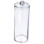 17cm x6.8cm Acrylic Organizer Box Round Container Storage Case Make up Cotton Pad Box Nail Art Remover Paper Wip Transparent,mini Cotton Pad Box