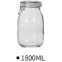 storage box Household Glass Sealed Cans - Whole Grain Storage Tank Glass Bottle Honey Wide Mouth Bottle Kimchi Jar (Color : Clear, Size : 1800 ml) storage box Household Glass Sealed Cans - Whole Grain Storage Tank Glass Bottle Honey Wide Mouth Bottle Kimchi Jar (Color : Clear, Size : 1800 ml)