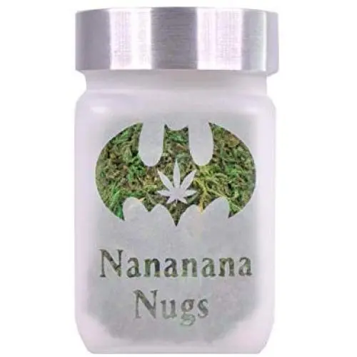 Stash Jar, Nocturnal Bat and Nananana Nugs Design, Cool Weed Accessories from Twisted420Glass Stash Jar, Nocturnal Bat and Nananana Nugs Design, Cool Weed Accessories from Twisted420Glass
